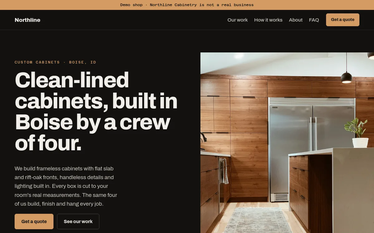 Northline Cabinetry demo site